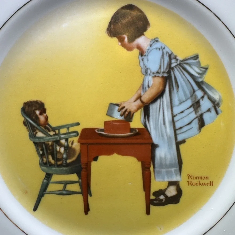Vintage Party Time By Norman Rockwell Collectible Plate‎